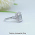 4 Carat Moissanite Sterling Silver Emerald Cut Engagement Ring Ariel